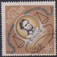 1963 Burundi, Mi:BI 79A, Sn:BI 67, Yt:BI 74, Abraham Lincoln, Allgemeine Erklärung Der Menschenrechte - Gebruikt