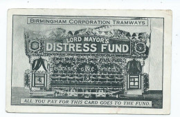 Birmingham Corporation  Tramways Distress Fund  Postcard  Unused - Strassenbahnen