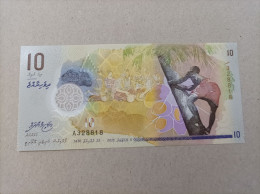 Billete De Maldivas 10 Rufiyaa, Año 2015, Serie A, UNC - Maldive