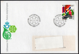 NORWAY LILLEHAMMER 1993 - OLYMPIC WINTER GAMES LILLEHAMMER '94 - SNOWFLAKE - MAILED COVER - G - Inverno1994: Lillehammer