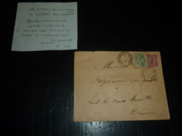 LETTRE DE MONACO Pour " LUS LA CROIX HAUTE " Du 1/08/1902 Arrivee Le 2/08/1902 Convoyeur De Ligne.... (05/23)F - Briefe U. Dokumente