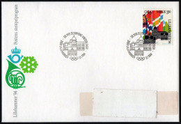 NORWAY LILLEHAMMER 1994 - OLYMPIC WINTER GAMES LILLEHAMMER '94 - TOWN BUILDING - MAILED COVER - G - Invierno 1994: Lillehammer