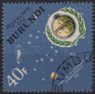1965 Burundi Mi:BI 199A, Sn:BI 140, Yt:BI 167,Weltraum Und Satellit Mit UN-Zorn, Jahr Der Internationalen Zusammenarbeit - Used Stamps