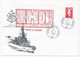 FRANCE - Env. Illustrée Affr Briat Cad 83800 Toulon Naval 29/8/1994 + ZMOI 94 Frégate Georges Leygues - Scheepspost
