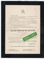 VP22.022 - Noblesse - PARIS X AVERTON X RUEIL - MALMAISON 1950 - Faire - Part De Décès De Mr TYRREL , Comte De POIX - Obituary Notices