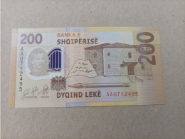 Billete De Albania De 200 Leke, Serie AA, Año 2017, UNC - Albania