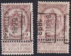 BELGIQUE, PRE241A Et B, Bruxelles 1899  ( COB 55(*)) - Roulettes 1894-99