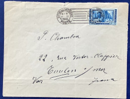 Sa.60 1938 1,25 CONGRESSO DI ARCHEOLOGIA CRISTIANA Lettera>Toulon France (Vatican Vaticano Cover Archeology Archéologie - Storia Postale