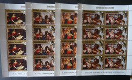 BURUNDI   1985   :  N° 940 à 943 ** Neuf MNH-CAT.: 264,00€ FEUILLES COMPLETES NOEL - Ungebraucht