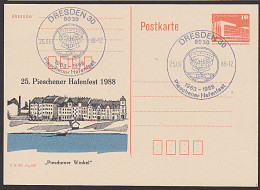 Dresden Pieschen 25. Hafenfest Pieschener Winkel Auf C-GA Der DDR 1988 - Privatpostkarten - Gebraucht