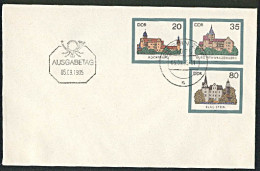 Burgen Ranis Kriebstein Rochsburg Schwarzenberg Neuenburg; Fischotter  U1, U2, U7 DDR 3 GAU **/o - Covers - Mint