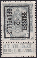 BELGIQUE, TYPO PRE21B  , Brussel 12 Bruxelles ( COB 81 (*) ) - Tipo 1906-12 (Stendardi)