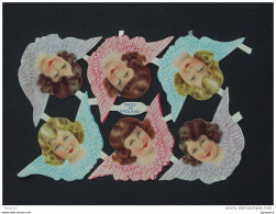 Decoupis Vintage Die-Cuts MLP 852 Made In England Engel Ange Angel Format 6 X 3,5 Cm - Anges