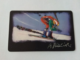 GERMANY  - A 41A/91 - Team Olympia 1992 - Ski - 2. Auflage - A + AD-Series : D. Telekom AG Advertisement