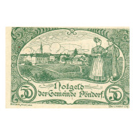 Billet, Autriche, Pöndorf, 50 Heller, Paysage, 1920, SPL, Mehl:FS 757c - Autriche