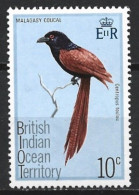 British Indian Ocean Territory 1975. Scott #64 (MNH) Bird, Malagasy Coucal - Territorio Britannico Dell'Oceano Indiano