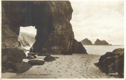 Postcard United Kingdom England Newquay Rocks At Holywell - Newquay