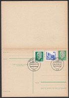Währungsreform 1990 Doppelganzsache DDR Vom Ersttag - FDC - In MiF Mit 10 Pf. Walter Ulbricht U. Meißen Albrechtsburg - Postkarten - Gebraucht