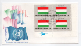 - FDC DRAPEAUX / FLAG HUNGARY - UNITED NATIONS 26.9.1980 - - Enveloppes
