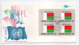 - FDC DRAPEAUX / FLAG MADAGASCAR - UNITED NATIONS 26.9.1980 - - Briefe