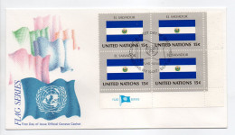 - FDC DRAPEAUX / FLAG EL SAVADOR - UNITED NATIONS 26.9.1980 - - Buste