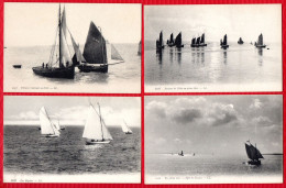 LA MER - 8 Joiles Cartes De Voiliers, Régates, Barques De Pêche... Les Orphelins De La Mer - Toutes Scannées R/V  TBE - Verzamelingen & Kavels