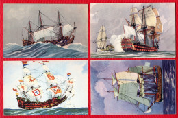L. HAFFNER - 4 Joiles Cartes De La Ligue Maritime Et Coloniale - Toutes Scannées R/V  - TBE - Verzamelingen & Kavels
