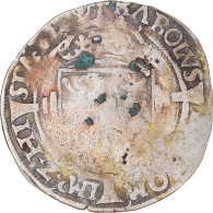 Monnaie, Pays-Bas Espagnols, Charles Quint, 1/2 Réal, 1521-1555, Anvers, TB - Países Bajos Españoles