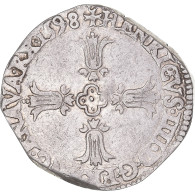 Monnaie, France, Henri IV, 1/4 Ecu, 1598, Bayonne, TTB, Argent, Gadoury:597 - 1589-1610 Henry IV The Great