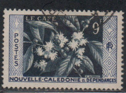 NOUVELLE CALEDONIE NEW NUOVA CALEDONIA 1955 COFFEE FLOWERS 9fr USED OBLITERE' USATO - Used Stamps