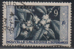 NOUVELLE CALEDONIE NEW NUOVA CALEDONIA 1955 COFFEE FLOWERS 9fr USED OBLITERE' USATO - Used Stamps