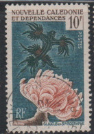 NOUVELLE CALEDONIE NEW NUOVA CALEDONIA 1959 MARINE LIFE CLAUCUS AND SPIROGRAPHE 10fr USED OBLITERE' USATO - Used Stamps