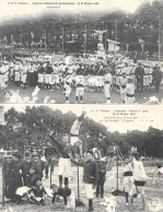 Tours - Concours National De Gymnastique, Juin 1909 - Lot De 2 Cartes (Pyramide, Barres Parallèles) - Ginnastica