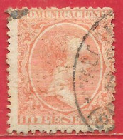 Espagne N°211 10P Vermillon 1889-99 O - Usados