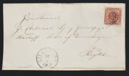 Danemark Denmark 1861 Recto D'une Enveloppe - Cartas & Documentos