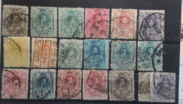 ESPANA ESPAGNE SPAIN 1909 Alfonso XIII, 19 Timbres Avec Nuances, Variétés  Yvert  242 / 253 + 255,257 Obl  TB - Usados