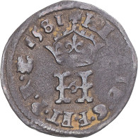 Monnaie, France, Henri III, Liard à La Croix Fleurdelisée, 1581, Paris, TTB - 1574-1589 Henri III