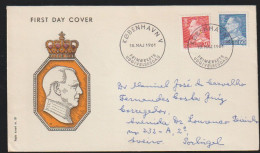 Danemark Denmark 1961 Enveloppe Kobenhavn Premier Jour - Briefe U. Dokumente