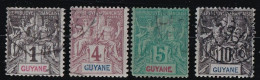 Guyane N°30 & 32/34 - Oblitéré - TB - Gebruikt