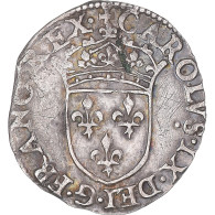 Monnaie, France, Charles IX, Sol Parisis, 1566, Poitiers, SUP, Billon - 1560-1574 Carlos IX