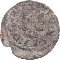 Monnaie, Espagne, CATALONIA, Louis XIII, Dinero, 1642, Cervera, TB+, Cuivre - Monete Provinciali