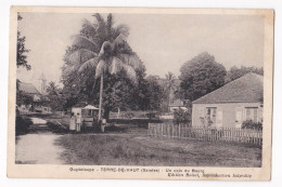 CPA 25 Mars 1935, Guadeloupe Saintes ,Terre De Haut , Un Coin De Bourg. Scan Recto Verso - Sonstige & Ohne Zuordnung