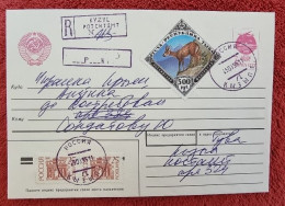 RUSSIE-ex Urss Emission Provisoire, CHEVREUIL, Mammifères, Entier Postal Ayant Circulé Et Enregistré (25/03/1995 - Sonstige & Ohne Zuordnung