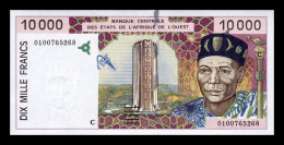 West African St. Estados África Occidental Burkina Faso 10000 Francs BCEAO 2001 Pick 314Cj Sc Unc - Burkina Faso