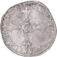 Monnaie, France, Henri IV, 1/4 D'écu à La Croix Feuillue De Face, 1596 - 1589-1610 Heinrich IV.