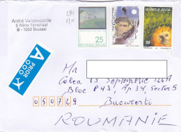 PAINTING, OLYMPIC GAMES, MONKEY, FINE STAMPS ON COVER, 2021, BELGIUM - Storia Postale