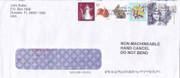 TEAPOT, PEAR, RABBIT, FISH, STATUE OF FREEDOM, FINE STAMPS ON COVER, 2021, USA - Storia Postale