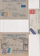 LOT 7 LETTRES PAR AVION 1935 à 1939 POUR LA FRANCE - Máquinas Franqueo (EMA)