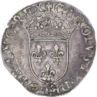 Monnaie, France, Charles IX, Sol Parisis, 1565, Poitiers, SUP, Billon - 1560-1574 Charles IX