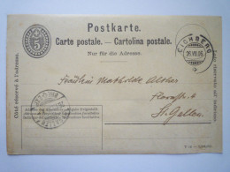 2023 - 856  ENTIER POSTAL Au Départ De  EICHBERG  à Destination De ST. GALLEN  1906   XXX - Entiers Postaux